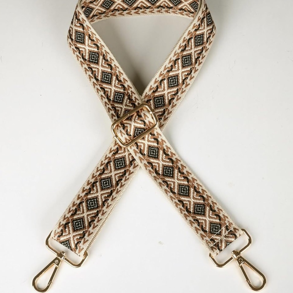 Geometric Patterned Bag Strap - Picture 2 of 4